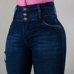 JEANS SKINNY CONTROL ABDOMEN, CON PINZAS LEVANTA COLA REF:5531