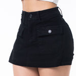 FALDA SHORT, TIPO CARGO TIRO ALTO REF: 5106
